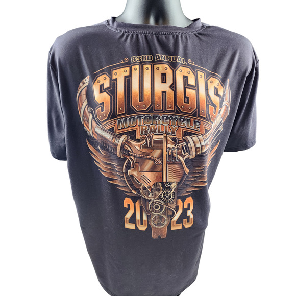 Sturgis T Shirt Men Large 2023 83rd Annual Motorcycle Rally Graphic Short Sleeve - Picture 5 of 8